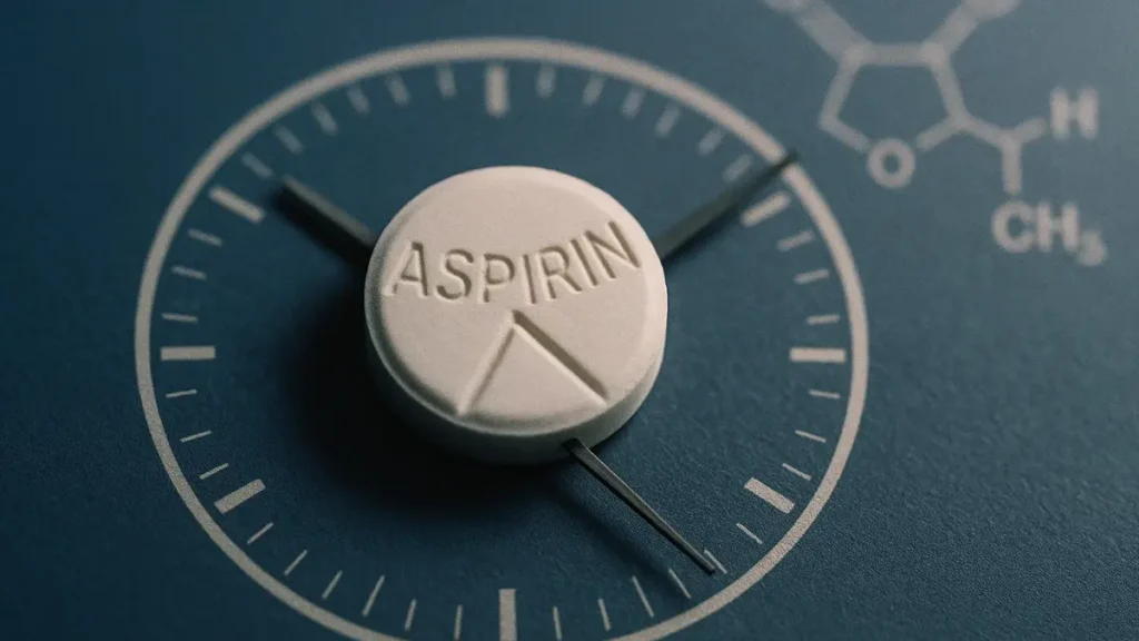 Durata effetto aspirina americana su un orologio con compresse di acido acetilsalicilico