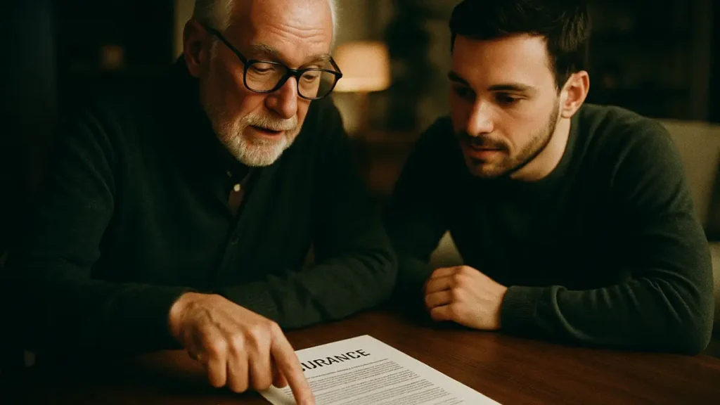 Mani che firmano una polizza assicurativa per una casa con contratto di usufrutto