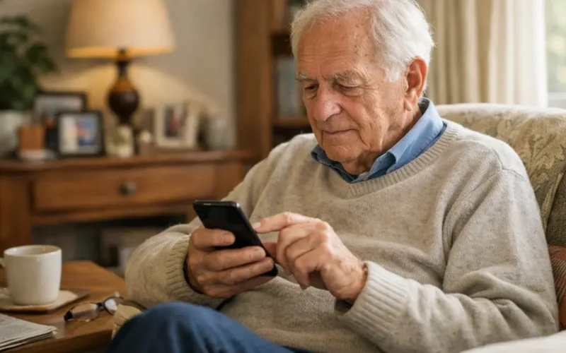 Sempre più anziani passano ore al telefono ogni giorno