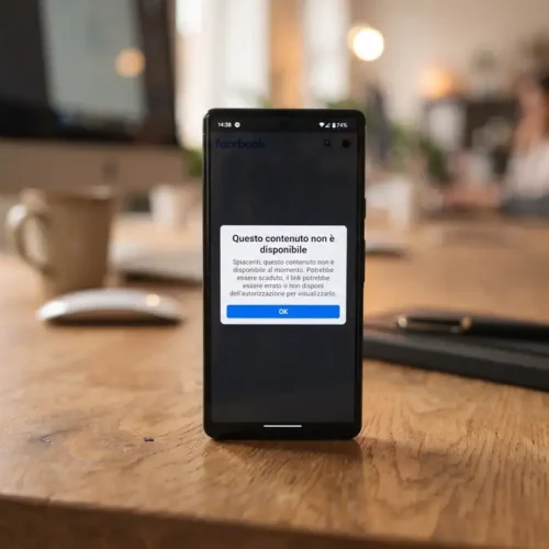 Facebook “questo contenuto non è disponibile”: cosa significa davvero