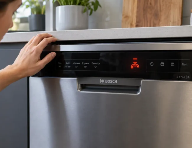 Errore lavastoviglie Bosch: simbolo rubinetto acceso
