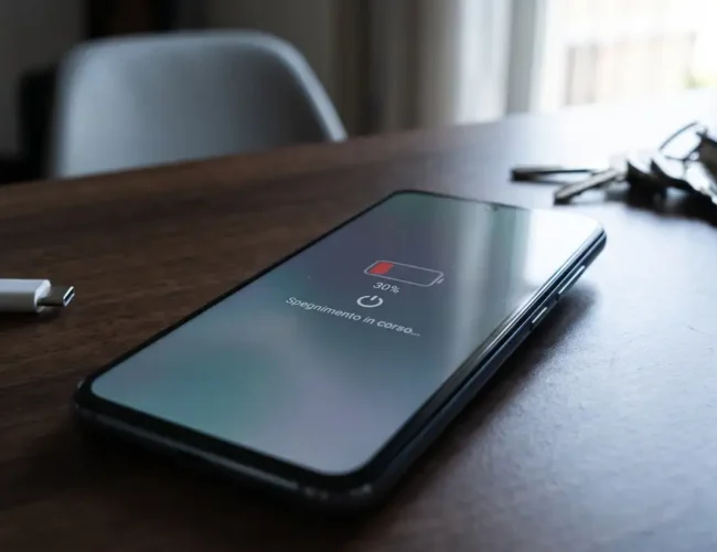 Perché il telefono si spegne con la batteria al 30%